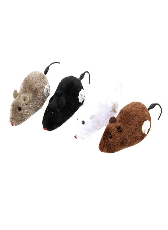 Sluswallow 1 Pc Random Color Furry Mice Cat Toy Wind Up Toys Realistic Mouse Toys Funny Moving, Cat Mice and Animals Toys Interactive Play for Kitten Mouse - Image 1
